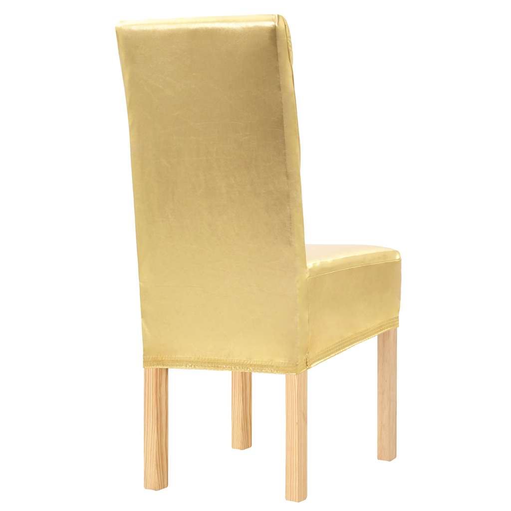 VIDAXL 6 STED bedeckt geraded Stretch Gold