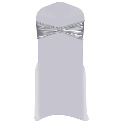 Vidaxl 25 St Stoellint mit Diamond -Stretch Silber