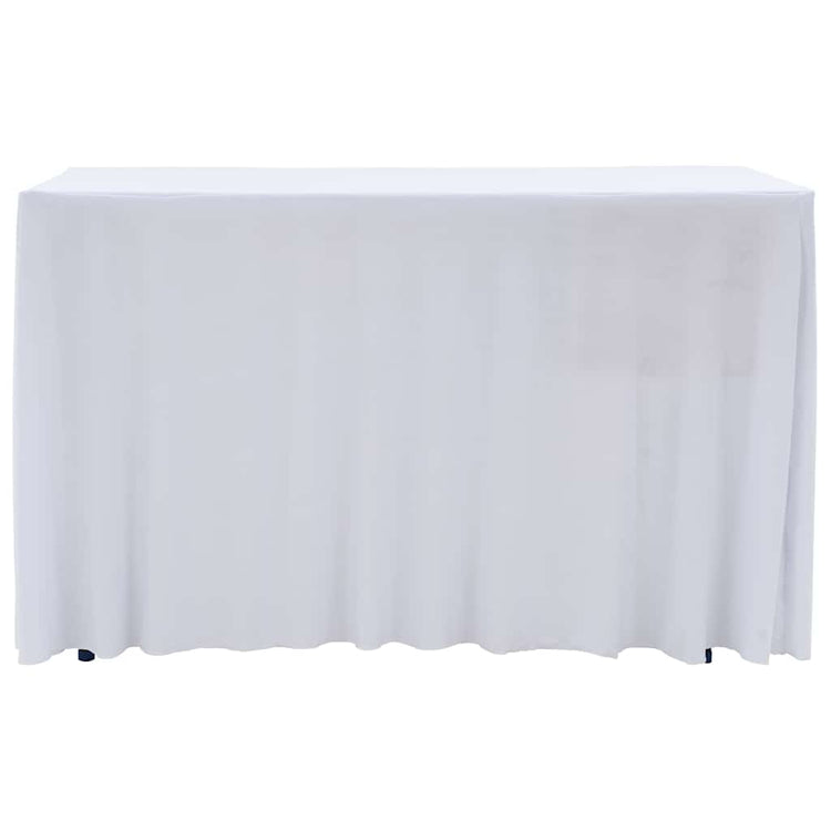 VIDAXL 2 ST -Tischabdeckungen Dehnen mit Rock 120x60.5x74 cm Weiß
