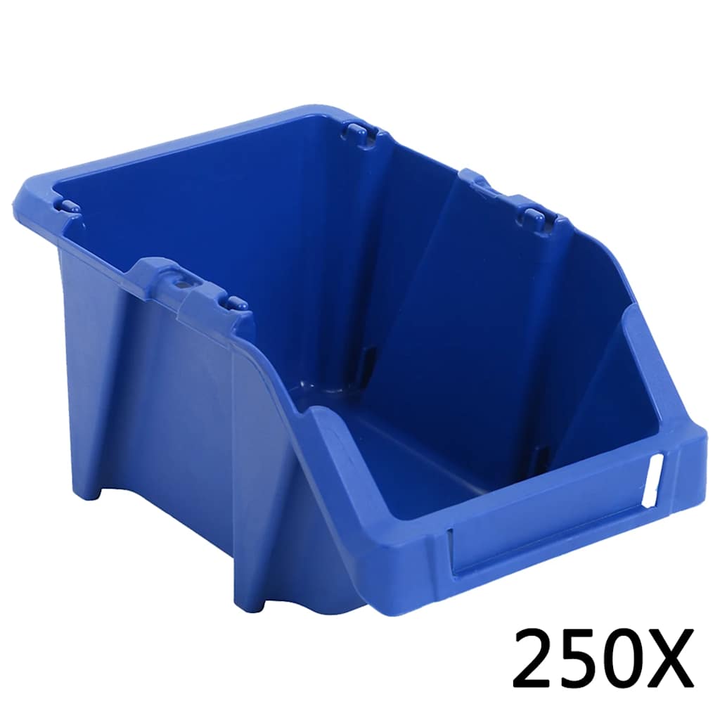 Vidaxx Sichtlagerkästen stapelbar 103x165x76 mm blau 250 Stk