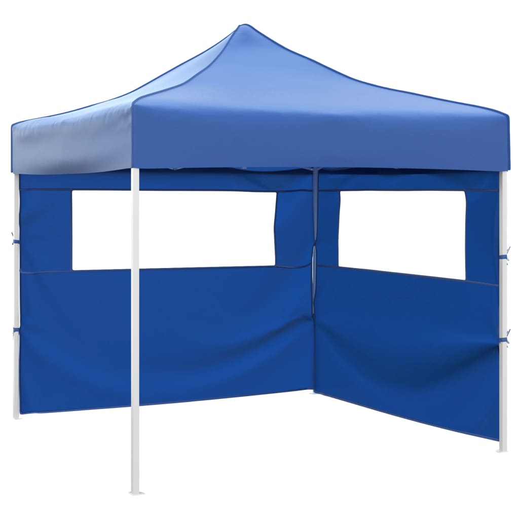Vidaxl -Faltzelt mit 2 Wänden 3x3 m blau