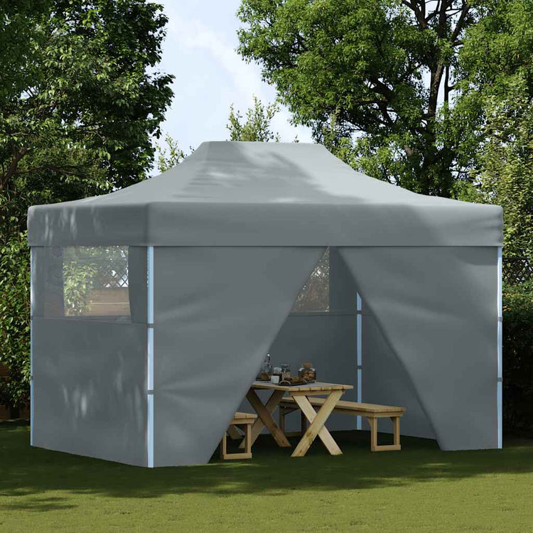 Vidaxl-Faltzelt-Popup mit 4 Seitenwänden 3x4,5 m Anthrazit