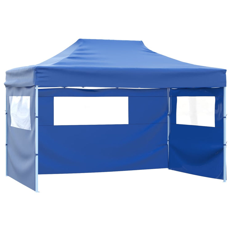 Vidaxl -Faltzelt mit 3 Wänden 3x4,5 m blau