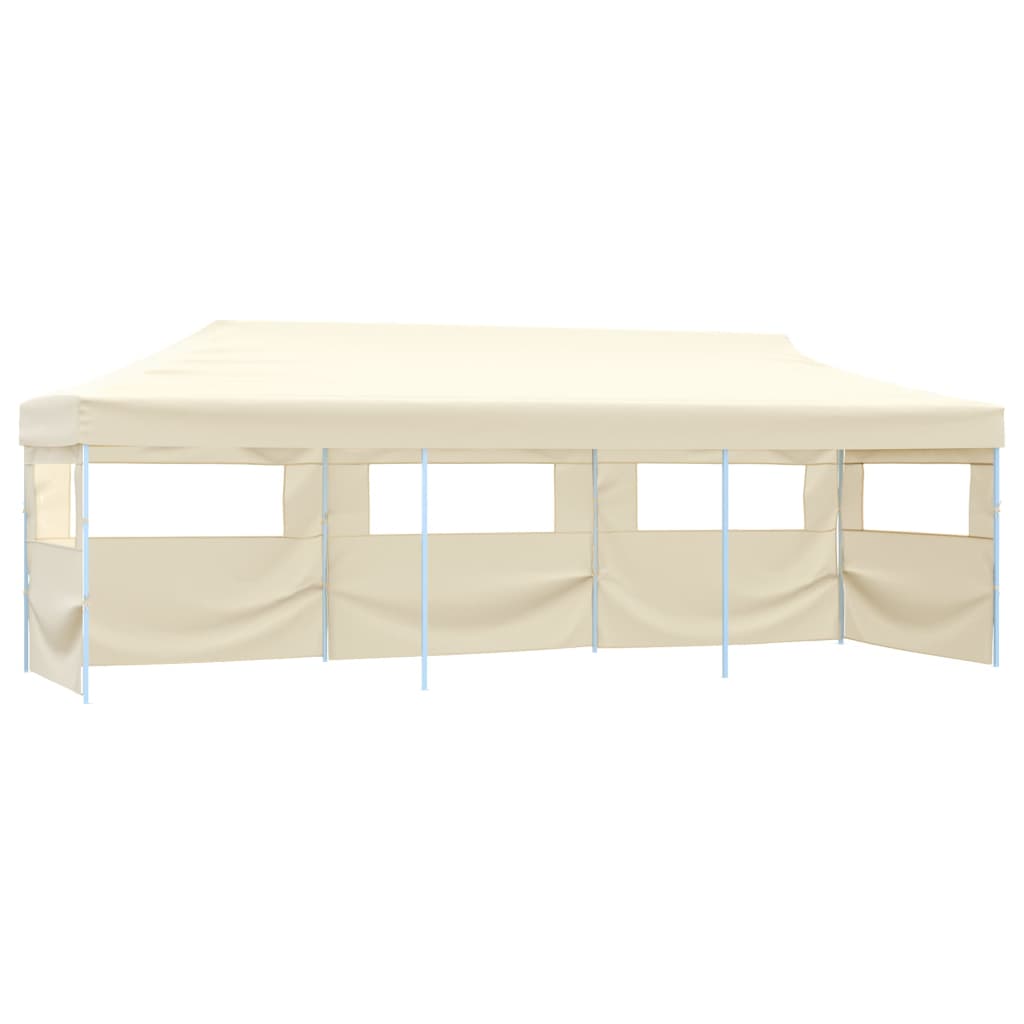 VIDAXL-Klappzelt Popup mit 5 Seitenwänden 3x9 m Creme