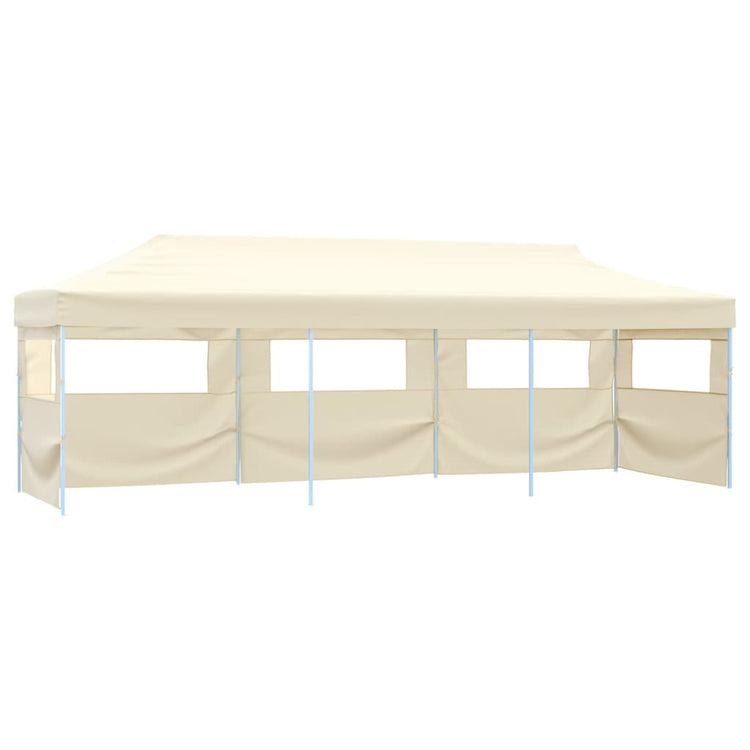 VIDAXL-Klappzelt Popup mit 5 Seitenwänden 3x9 m Creme