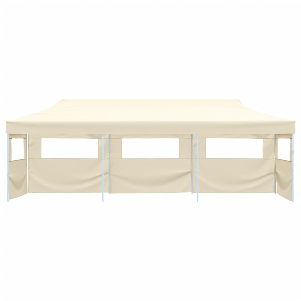 VIDAXL-Klappzelt Popup mit 5 Seitenwänden 3x9 m Creme