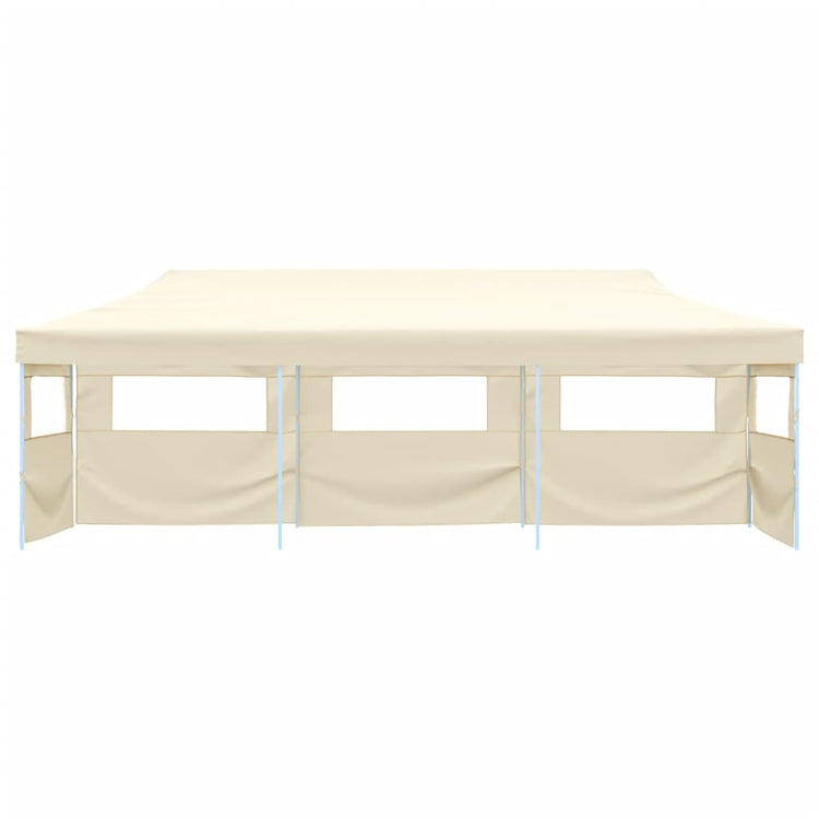 VIDAXL-Klappzelt Popup mit 5 Seitenwänden 3x9 m Creme