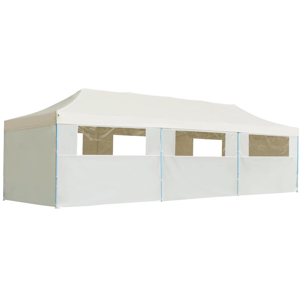 VIDAXL-Klappzelt Popup mit 8 Seitenwänden 3x9 m Creme