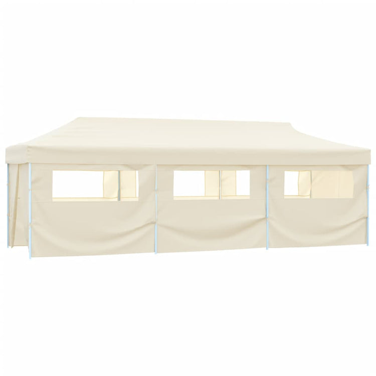 VIDAXL-Klappzelt Popup mit 8 Seitenwänden 3x9 m Creme