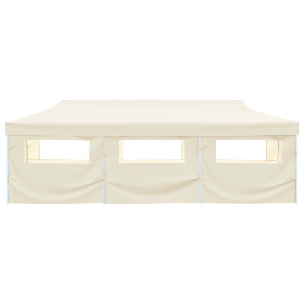 VIDAXL-Klappzelt Popup mit 8 Seitenwänden 3x9 m Creme