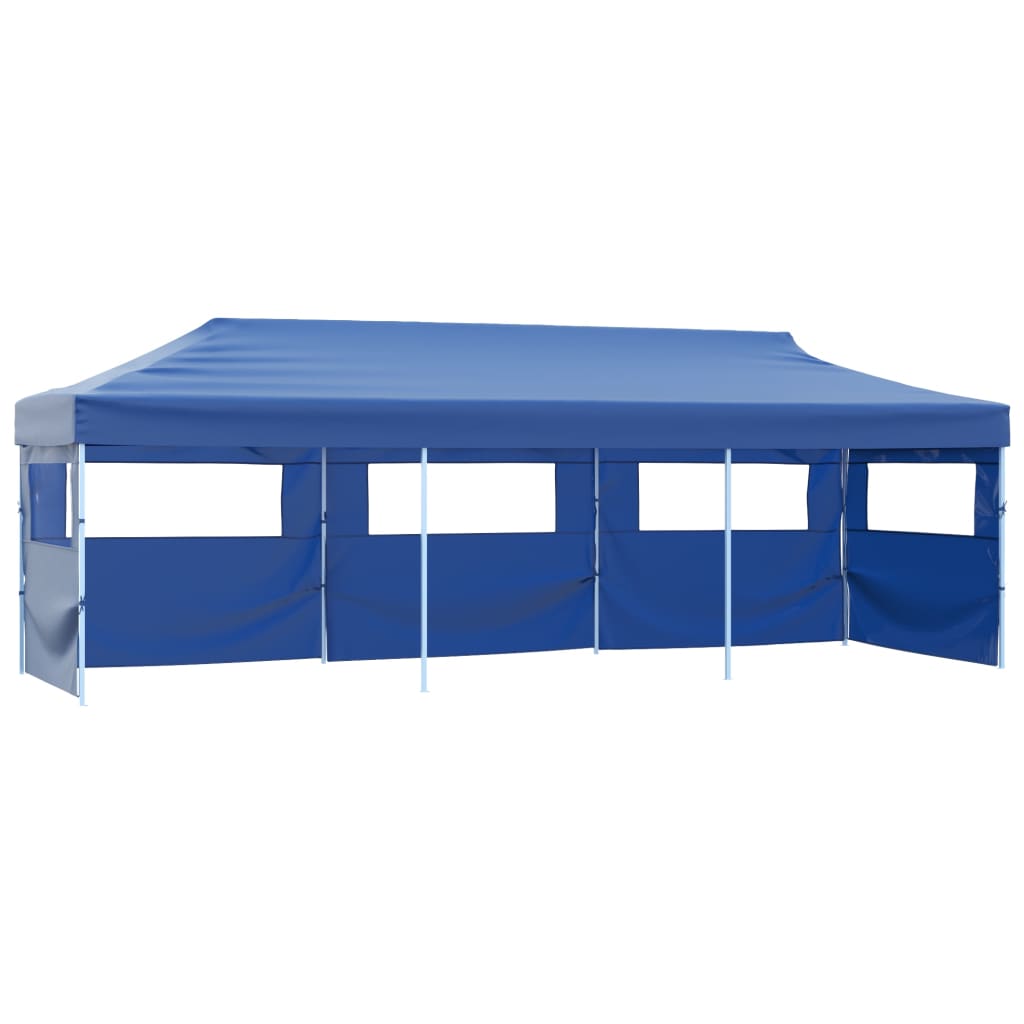 VIDAXL-Klappzelt Popup mit 5 Seitenwänden 3x9 m blau