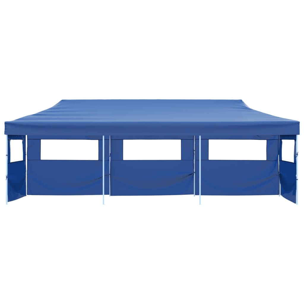 VIDAXL-Klappzelt Popup mit 5 Seitenwänden 3x9 m blau