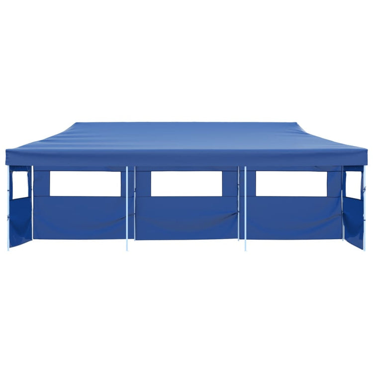 VIDAXL-Klappzelt Popup mit 5 Seitenwänden 3x9 m blau