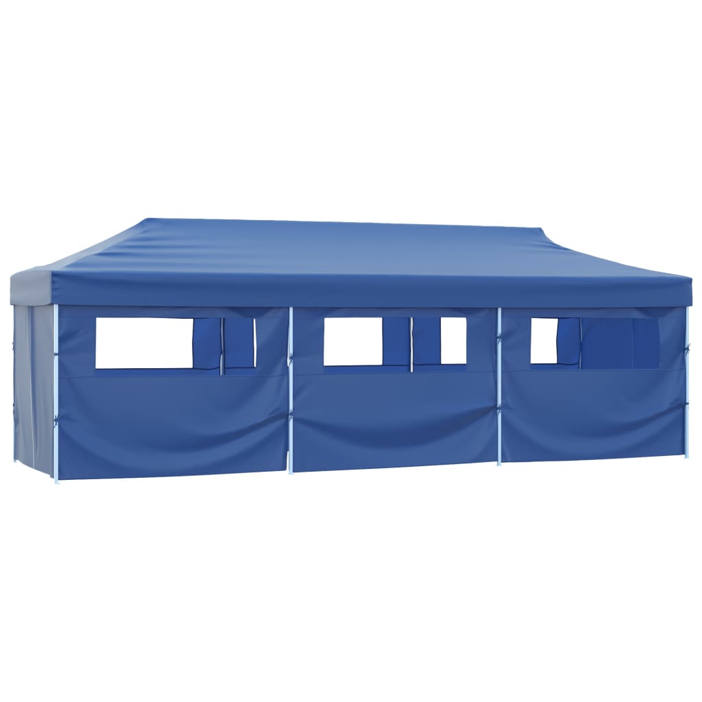 VIDAXL-Klappzelt Popup mit 8 Seitenwänden 3x9 m blau