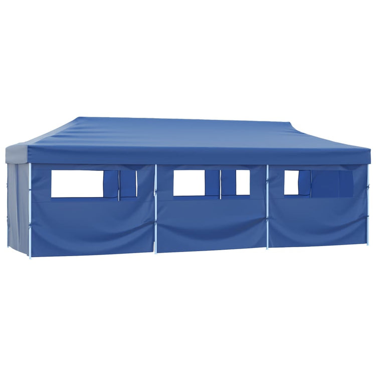 VIDAXL-Klappzelt Popup mit 8 Seitenwänden 3x9 m blau