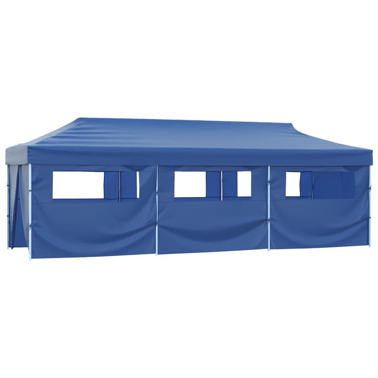 VIDAXL-Klappzelt Popup mit 8 Seitenwänden 3x9 m blau