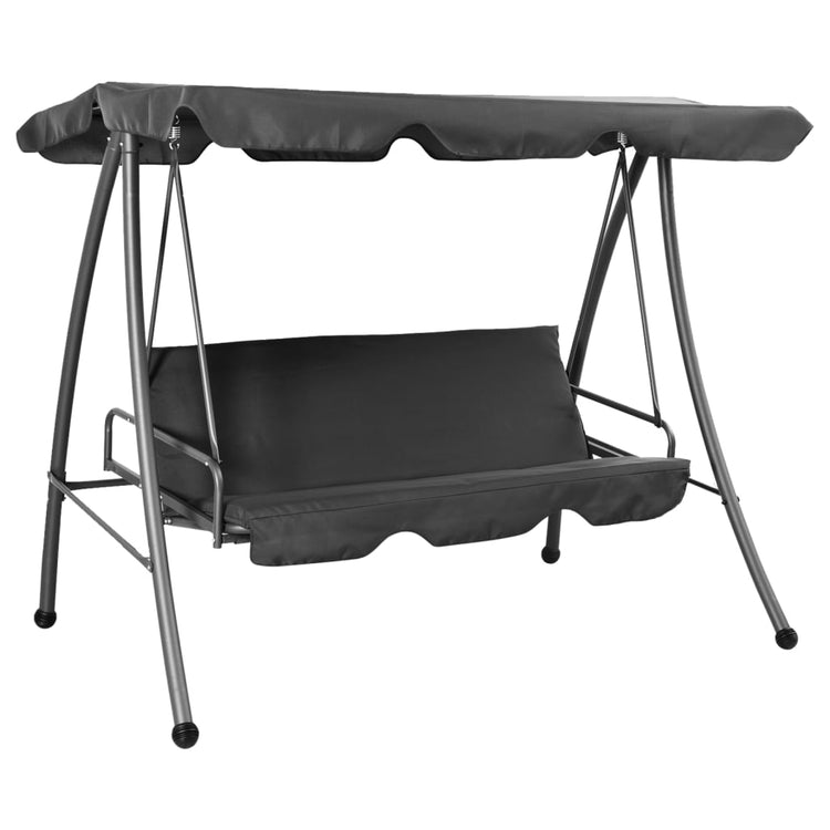 Vidaxl Swing Bank für Outdoor mit Dach 192x118x175 cm Stahlanthrazit