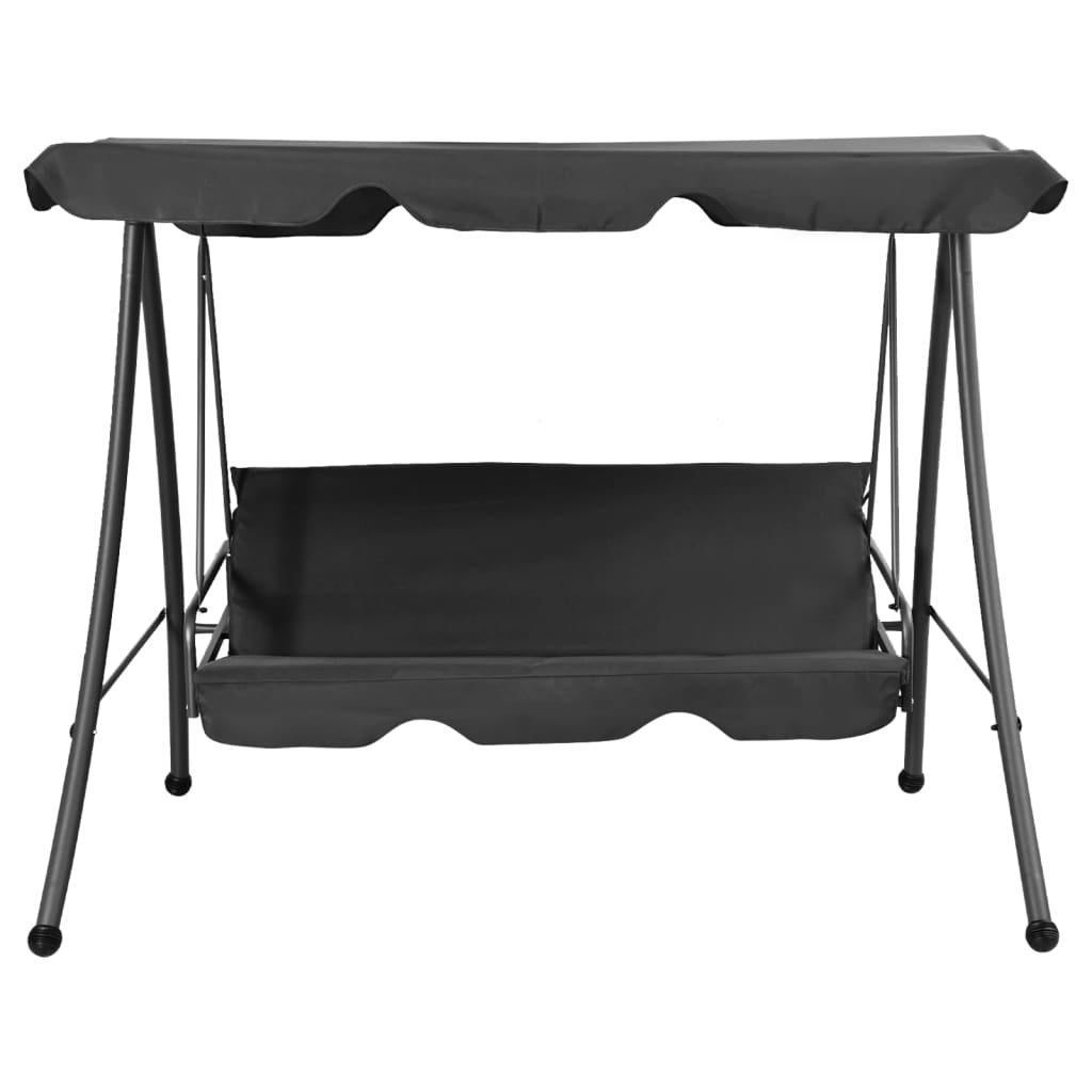 Vidaxl Swing Bank für Outdoor mit Dach 192x118x175 cm Stahlanthrazit