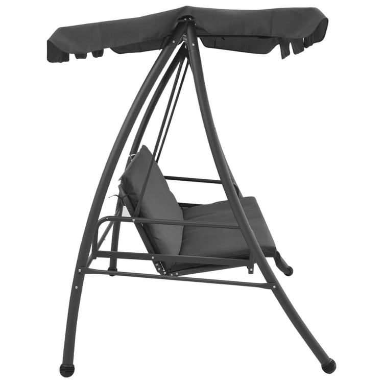 Vidaxl Swing Bank für Outdoor mit Dach 192x118x175 cm Stahlanthrazit
