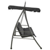 Vidaxl Swing Bank für Outdoor mit Dach 198x120x205 cm Stahl -Anthrazit