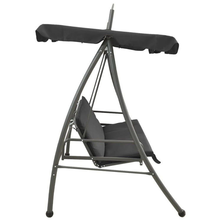 Vidaxl Swing Bank für Outdoor mit Dach 198x120x205 cm Stahl -Anthrazit