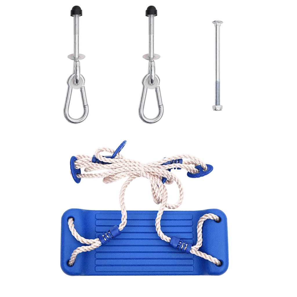 VIDAXL Swing -Sitze 2 ST mit Seilen 37x15 cm Polyethylenblau