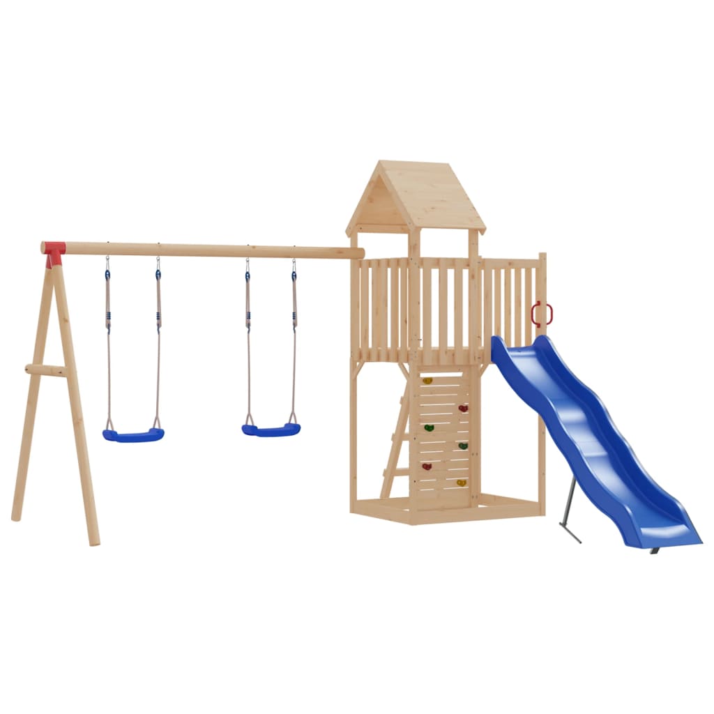 Vidaxl -Swing -Sitze 2 ST mit Klettersteinen Polyethylenblau