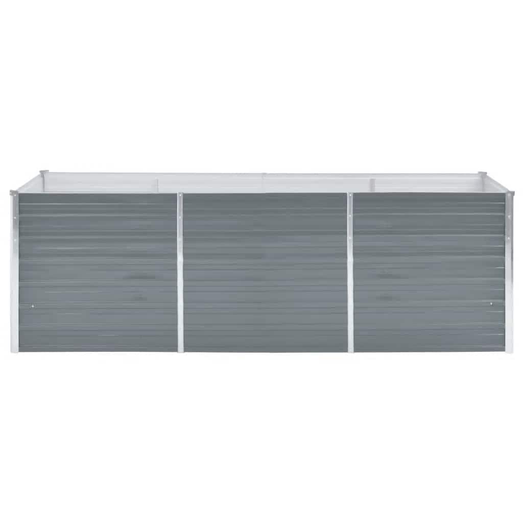 Vidaxl -Pflanzer erhöht 240 x 80 x 77 cm verzinkter Stahlgrau