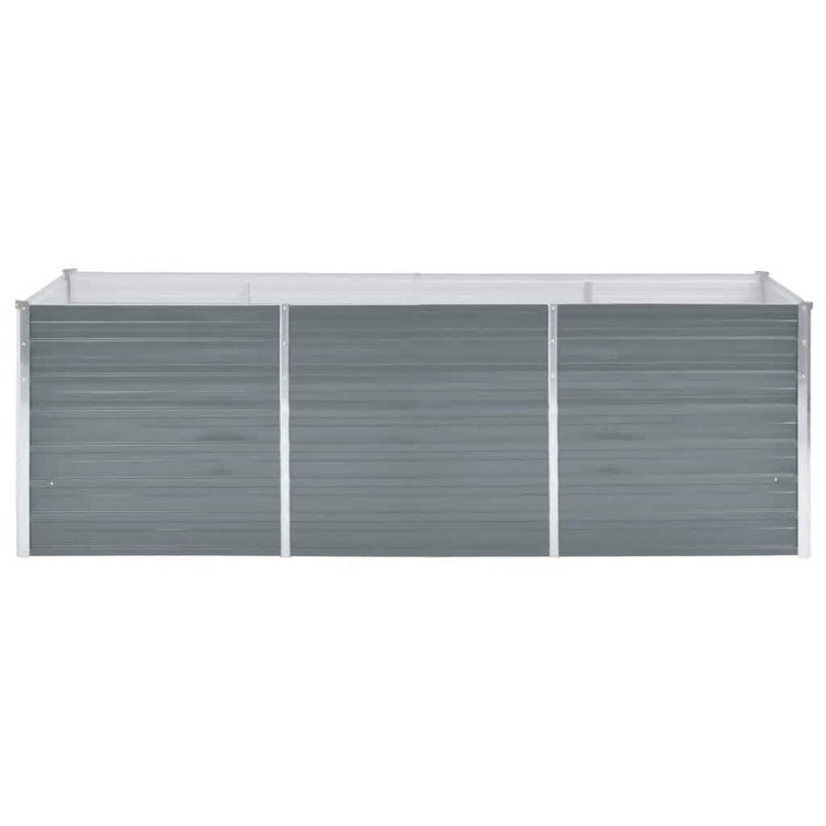 Vidaxl -Pflanzer erhöht 240 x 80 x 77 cm verzinkter Stahlgrau