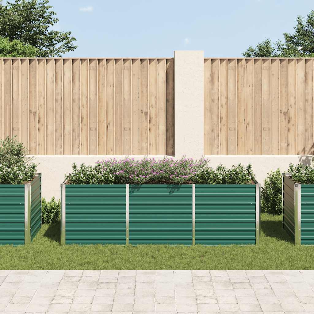 VIDAXL -Planungsbox angehoben 240x80x77 cm verzinktes Stahlgrün