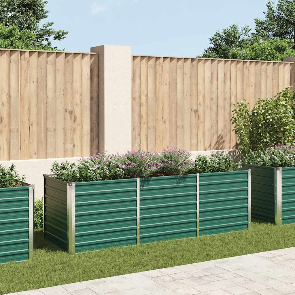 VIDAXL -Planungsbox angehoben 240x80x77 cm verzinktes Stahlgrün