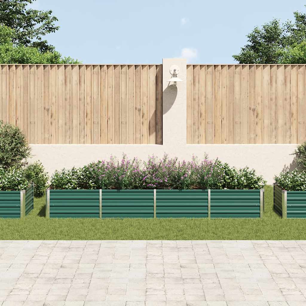 VIDAXL -Pflanzer eingefügt 320x80x45 cm verzinktes Stahlgrün