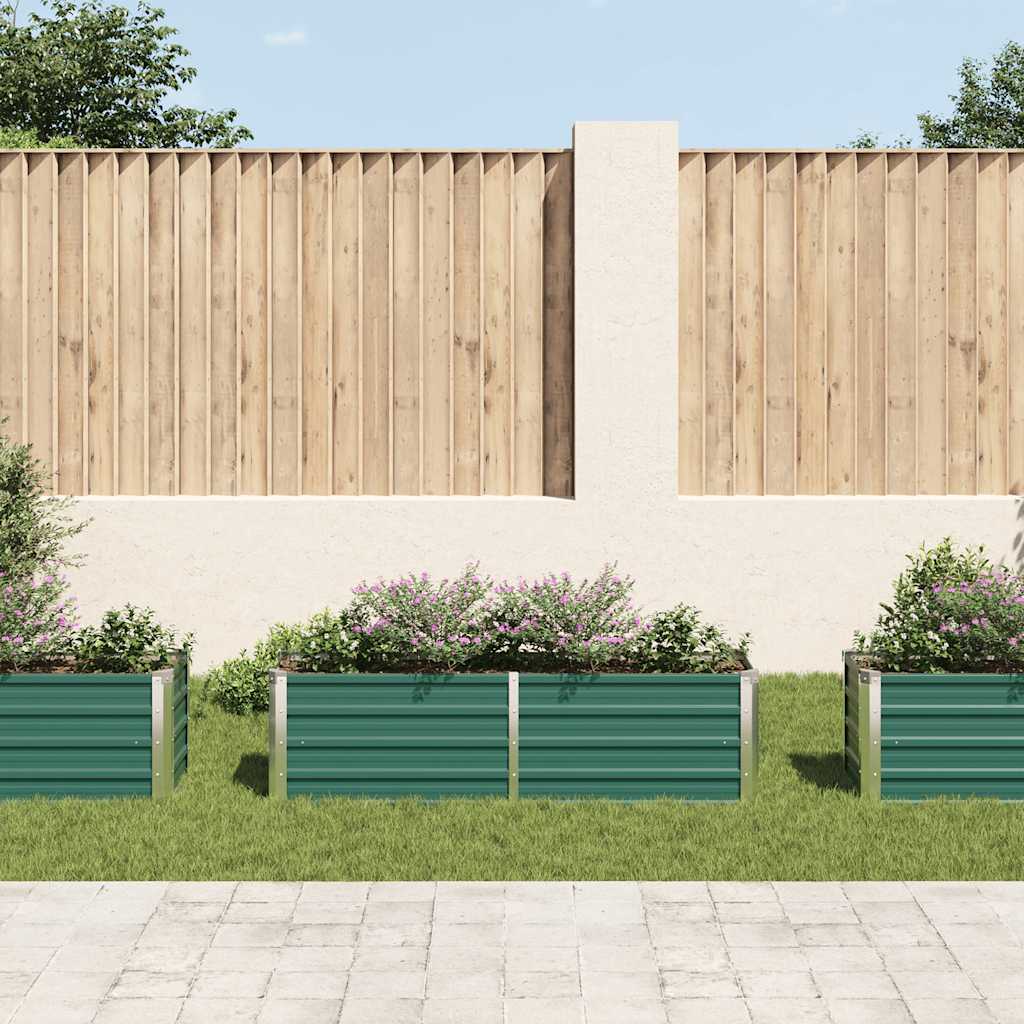 VIDAXL -Planungsbox erhöht 160 x 40 x 45 cm verzinktes Stahlgrün