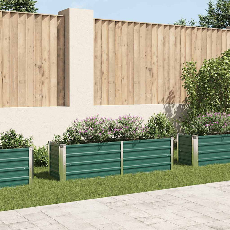 VIDAXL -Planungsbox erhöht 160 x 40 x 45 cm verzinktes Stahlgrün