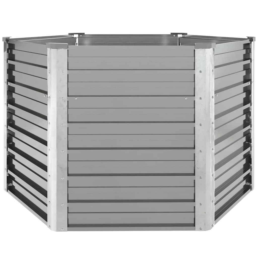 VIDAXL -Pflanzer erhoben 129 x 129 x 77 cm verzinkter Stahlgrau grau