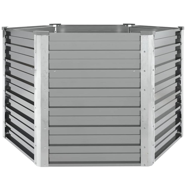 VIDAXL -Pflanzer erhoben 129 x 129 x 77 cm verzinkter Stahlgrau grau