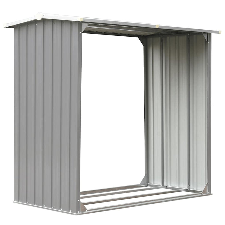 Vidaxl Brennholzschuppen 172x91x154 cm verzinkter Stahl grau