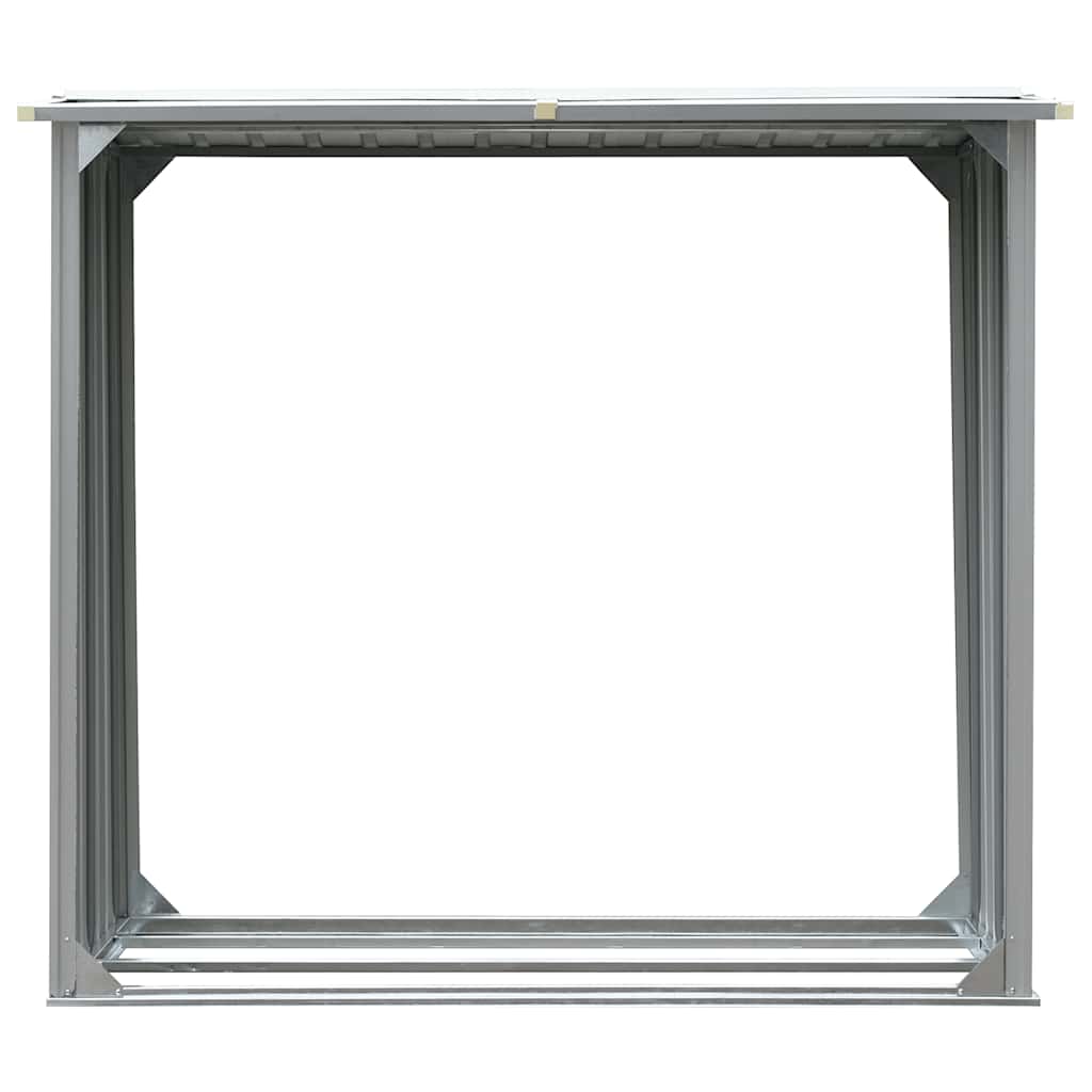 Vidaxl Brennholzschuppen 172x91x154 cm verzinkter Stahl grau