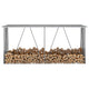 Vidaxl Brennholzschuppen 330x84x152 cm verzinkter Stahl grau