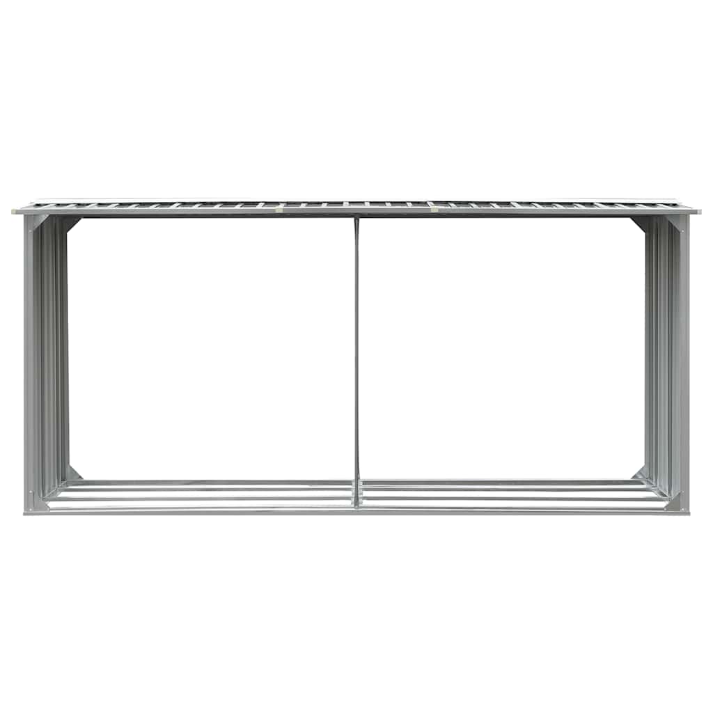 Vidaxl Brennholzschuppen 330x92x153 cm verzinkter Stahl grau