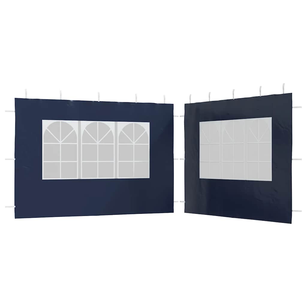 Vidaxl Zeltwände mit Fenster PE Blue 2 PCs