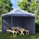 Vidaxl Zeltwände mit Reißverschluss PE Blue 2 PCs