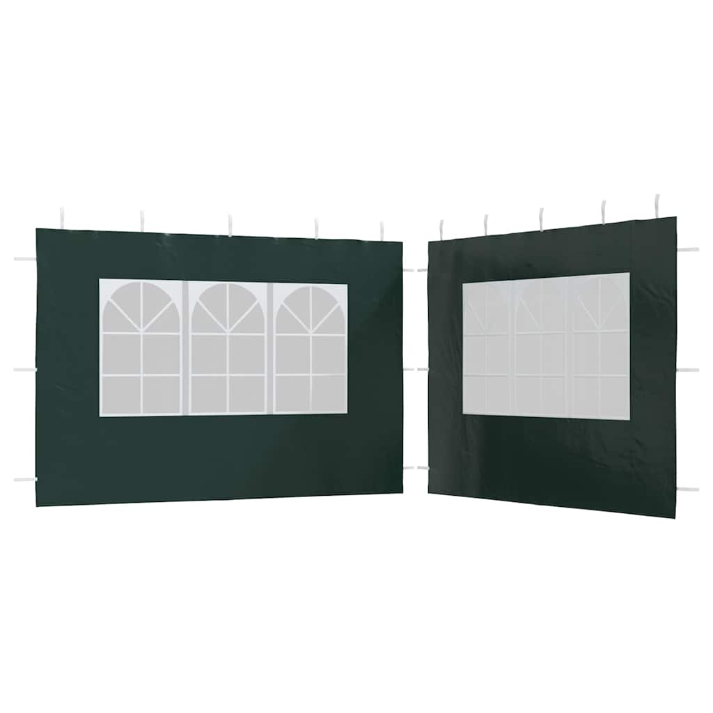 Vidaxl Zeltwände mit Fenster PE Green 2 PCs