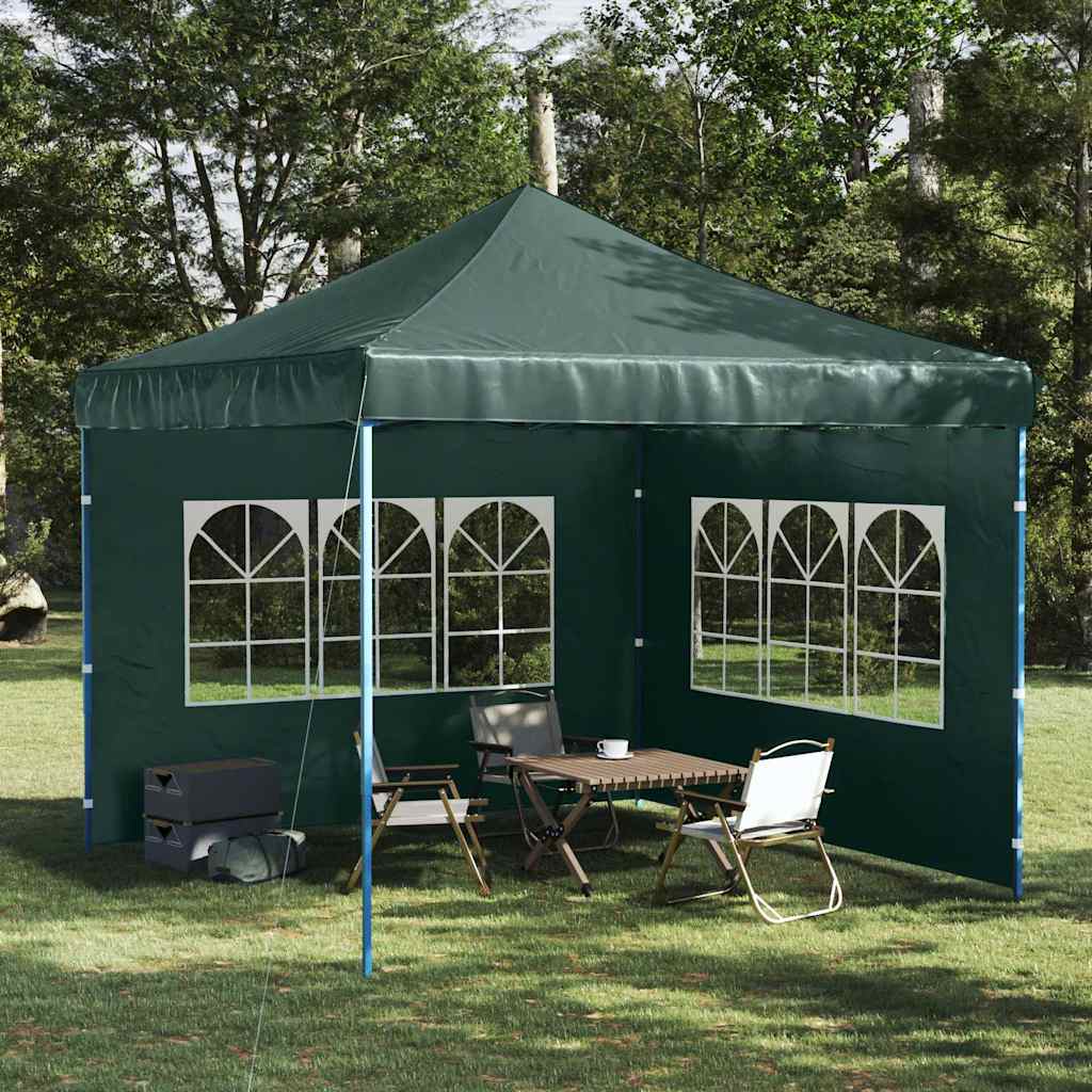 Vidaxl Zeltwände mit Fenster PE Green 2 PCs