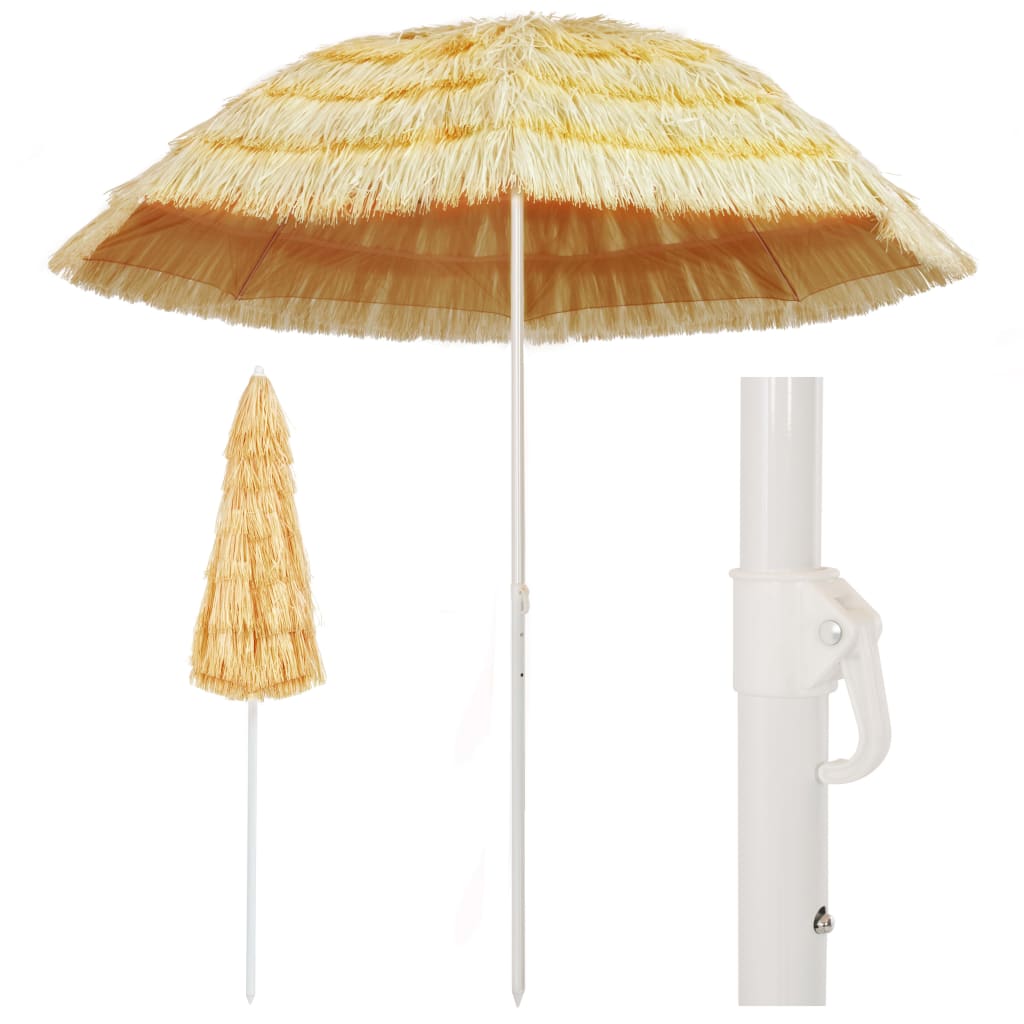 Vidaxl Strandparasol Hawaii Stil 240 cm Natural