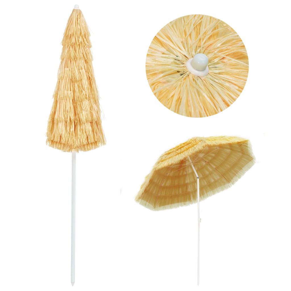 Vidaxl Strandparasol Hawaii Stil 240 cm Natural