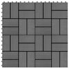 VIDAXL -Terrassenfliesen 30x30 cm 1 m² HKC Grau 11 PCs