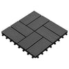 VIDAXL -Terrassenfliesen 30x30 cm 1 m² HKC Grau 11 PCs