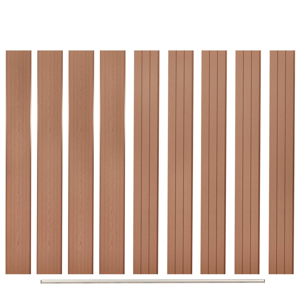Vidaxl Ersatzzaunbrarten 9 Stcs 170 cm HKC Brown