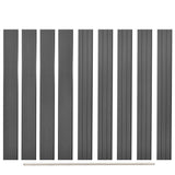 Vidaxl Ersatzzaunbrarten 9 Stcs 170 cm HKC Grau - afbeelding 1